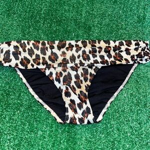 Victoria's Secret Bikini Swim Suit Bottom, Metallic Cheetah Print size small